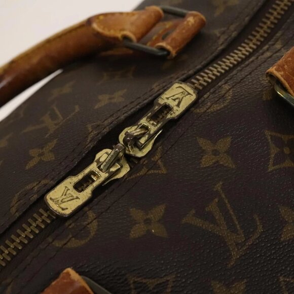 LOUIS VUITTON Monogram Keepall 55 Boston Bag M41424 LV Auth 122337 - Picture 13 of 16